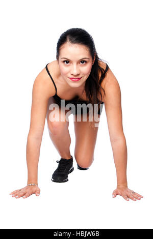 Athlete runner track and field Stock Photo