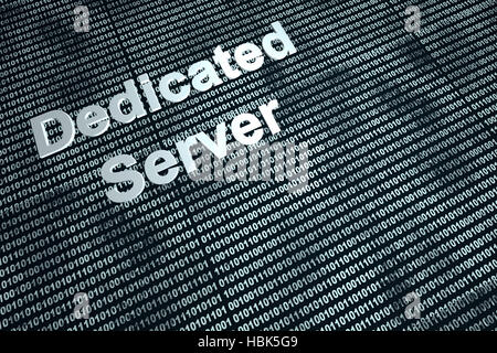 Dedicated Server binary background Stock Photo