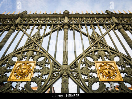 Royal Palace gate detail Stock Photo