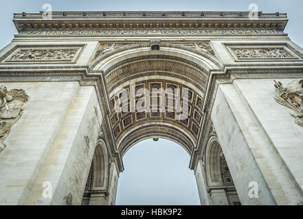 Arc de Triomphe of Paris in details Stock Photo
