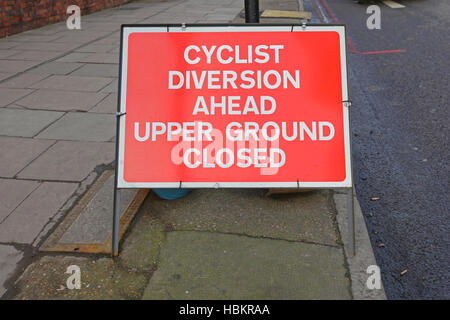 Diversion Sign Stock Photo