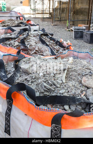 Material from demolished walls Stock Photo