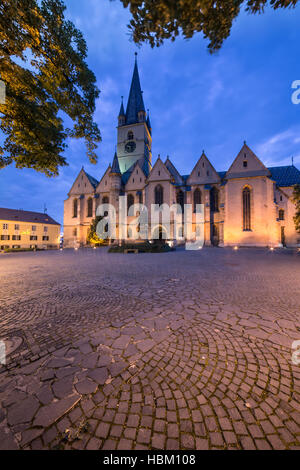 Gothic Church in Sibiu Stock Photo