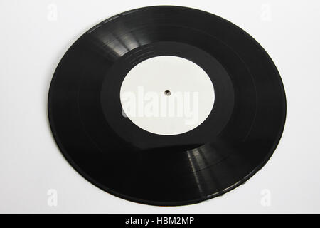 Black vinyl isolated on white Stock Photo