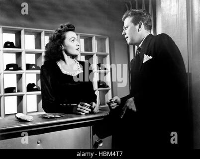 CIGARETTE GIRL, from left, Jimmy Lloyd, Leslie Brooks, 1947 Stock Photo