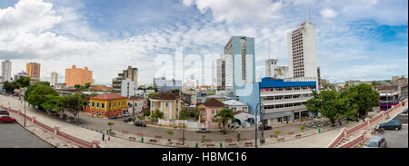 Modern residential dirty building in Manaus, Brazil Stock Photo