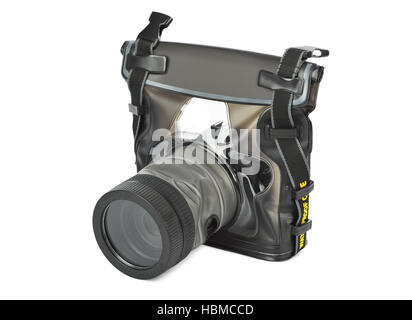 Camera in waterproof case Stock Photo