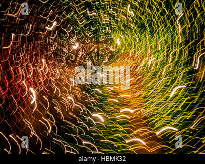 Abstract lights trail vortex Stock Photo