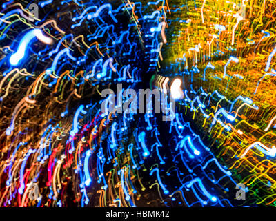 Colorful abstract light trails Stock Photo
