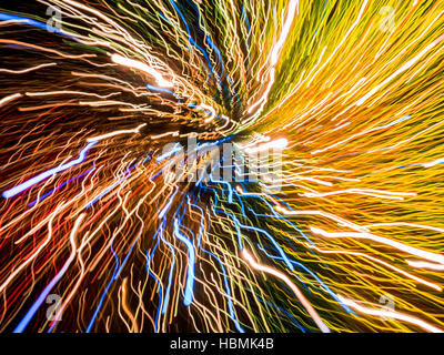Colorful abstract light trails Stock Photo