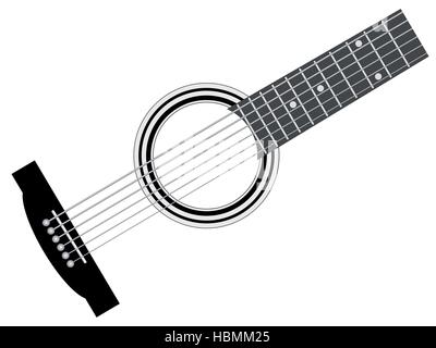 Abstract part of musical instrument - guitar - vector illustration Stock Vector