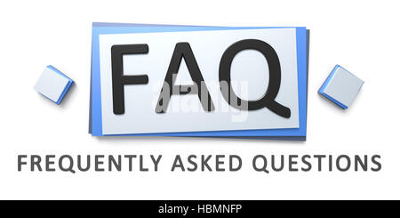 frequently asked questions sign Stock Photo