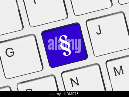 Computer keyboard with paragraph key Stock Photo