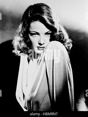 GENE TIERNEY (1920-1991) US film actress about 1944 Stock Photo