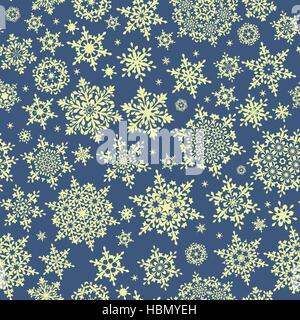 Seamless Christmas snowflake pattern. EPS 10 Stock Vector