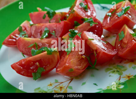 Tomato and Coriander Salad Stock Photo