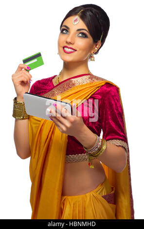 Young indian woman isolated on white Stock Photo - Alamy