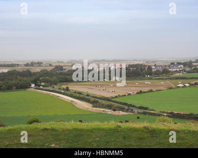 English country panorama in Salisbury Stock Photo
