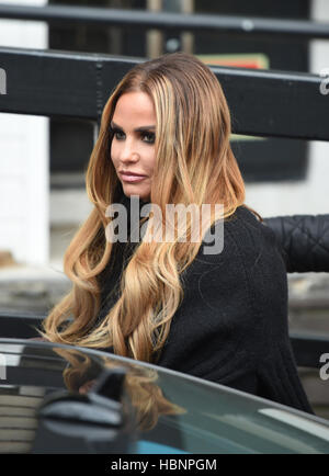 Katie Price leaving ITV studios in London, after appearing on Loose Women. Stock Photo