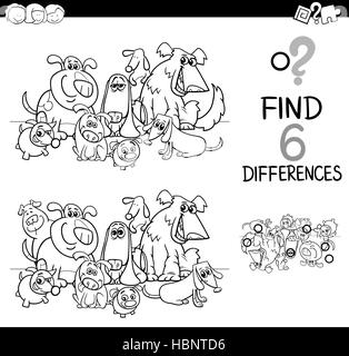 differences task coloring page Stock Photo