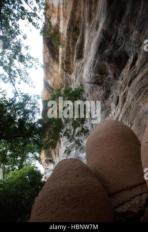 Troglodyte village, Burkina faso Stock Photo