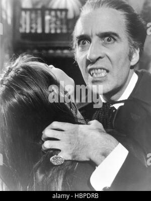 DRACULA A.D. 1972, from left: Christopher Neame, Marsha Hunt, 1972 ...