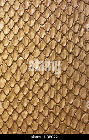 Gold Snake Leather Stock Photo
