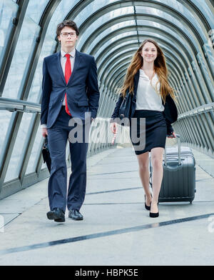 Junior executives dynamics in business trip Stock Photo