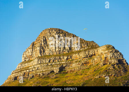 Paraglider over Signal Hill a landmark in Cape Town, South Africa Stock Photo