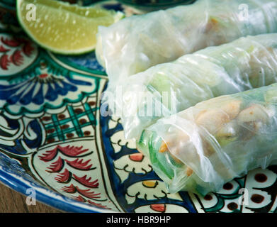 Portion of spring rolls Stock Photo