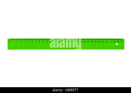 Green ruler Stock Photo