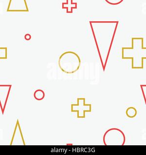 Geometric minimalist modern seamless colored pattern Stock Vector
