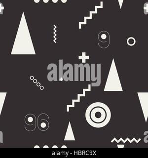 Seamless geometric pattern black and wiht Stock Vector