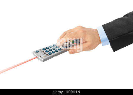 Hand with remote control Stock Photo