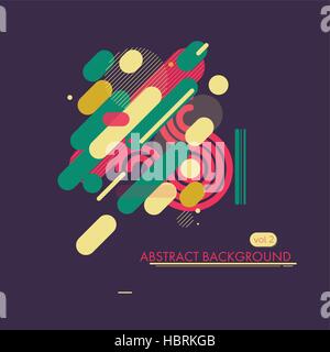 Colorful background with design elements Stock Vector