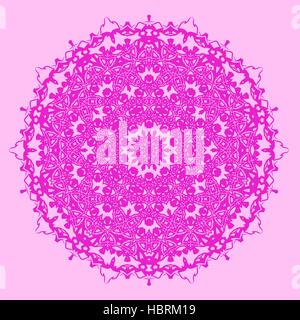 Pink Ornamental Seamless Line Pattern Stock Vector