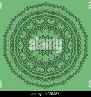 Green Ornamental Seamless Line Pattern Stock Vector