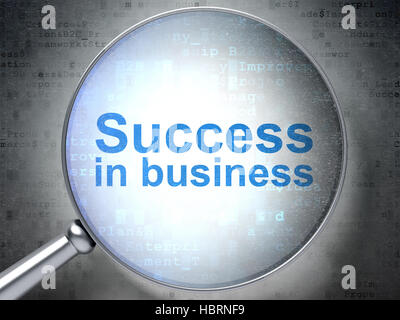 Business concept: Success In business with optical glass Stock Photo