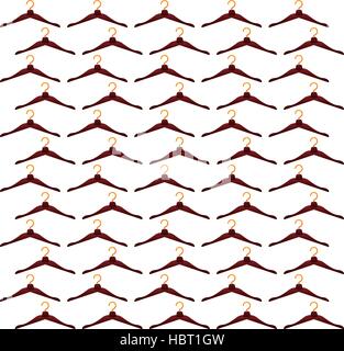 hook clothes hanger seamless pattern Stock Vector
