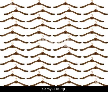 hook clothes hanger seamless pattern Stock Vector