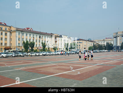 Ulan-Ude city central square. Buryat Republic. Russia. July 25, 2016 Stock Photo