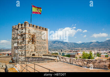 Spain, Andalusia, Province of Malaga, Costa del Sol, Fuengirola, battlements of ancient Sohail Castle Stock Photo