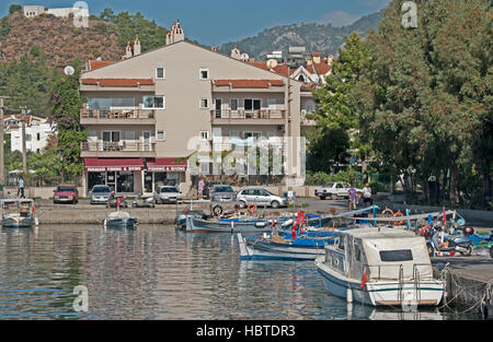 Marmaris Harbour Motor Boats Turkey Stock Photo