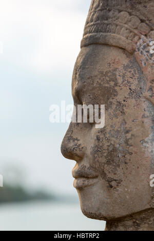 Figures near Bayon Temple, UNESCO Heritage site, Cambodia Stock Photo