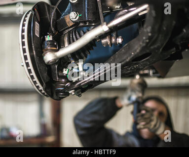 car suspension parts with shallow depth of field Stock Photo