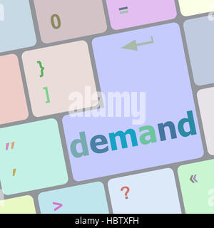 demand button on computer pc keyboard key Stock Photo