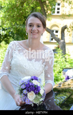 Happy smiling bride portrait Stock Photo