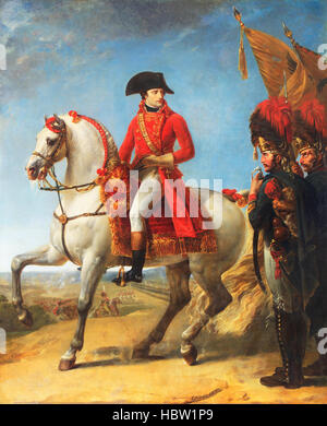 Painting of First Consul Napoleon Bonaparte (1803) in Marengo by Antoine Jean-Gros (1771-1835) in Rueil-Malmaison, France Stock Photo