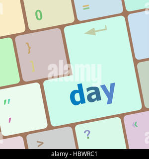 day button on computer pc keyboard key Stock Photo