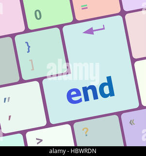 end button on computer pc keyboard key Stock Photo
